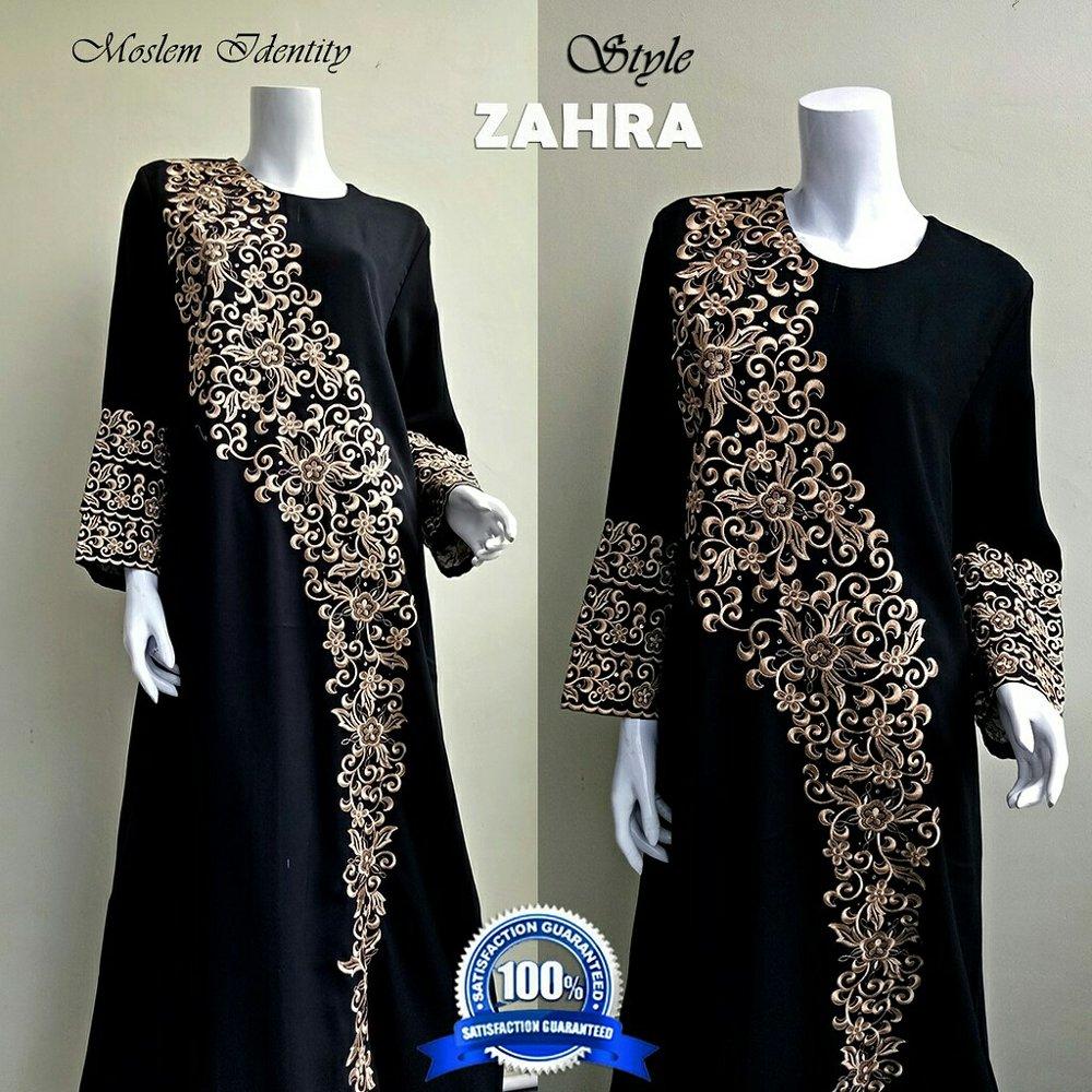 Gamis Abaya Hitam eklusive Gamis Pesta Bordir Abaya Arab Zahra di lapak Koko Gaul kokogaul