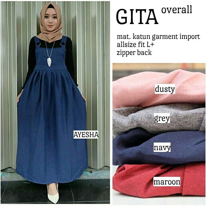 Baby Talk Club Gita Rok Overall Maxxi Overall Wanita Only Overall Tanpa Inner - Baju Atasan Wanita Overall Wanita Muslim Bahan Supernova Baju Muslim Wanita Dress Lebaran Pesta Kondangan Gamis Super Murah Untuk Remaja Overall Muslim Kekinian Hits