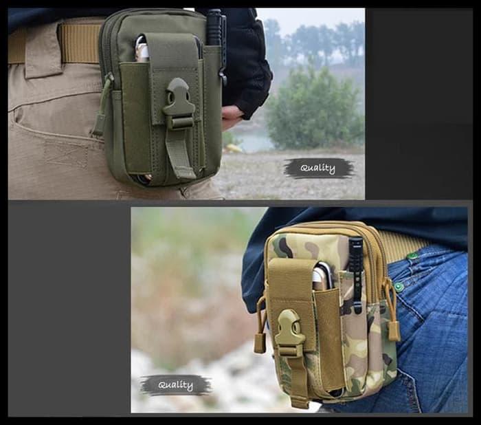 HARGA DISKON!!! Tas Pinggang Pouch Army Handphone Case Dompet Hp Waist Belt Travel