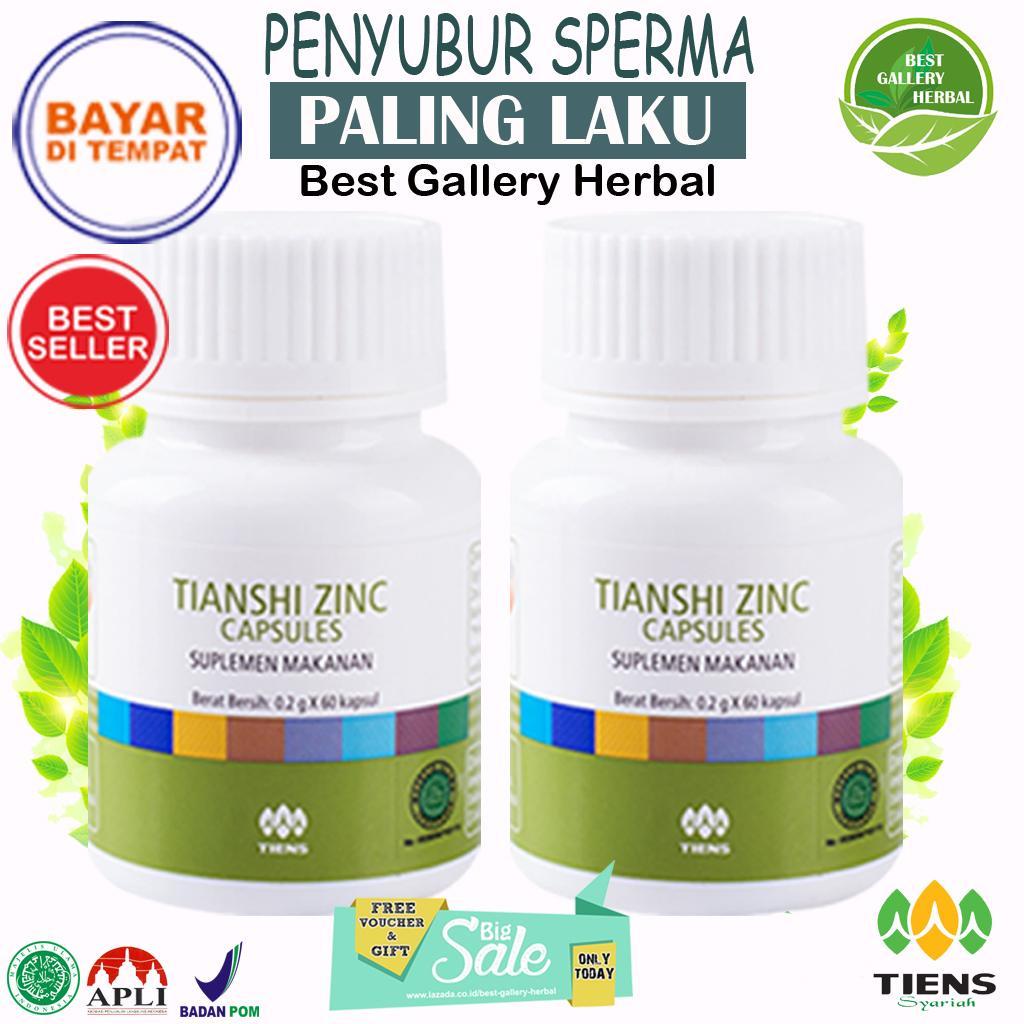 Obat Herbal Pengental Air Mani / Penyubur Sperma Pria / Meningkatkan Hormon Dewasa / Meningkatkan Produksivitas Pria / 2 Botol Zinc Tiens / Free Voucher & Membership Toko By Best Gallery Herbal
