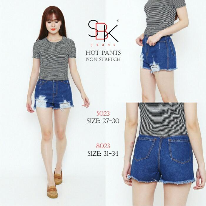 Kekinian_Shop Jeans SBK 8023 HotPants/Fashion Wanita/Celana Pendek/Celana Jeans/Celana Denim/Jeans Kekinian/Jeans HotPants