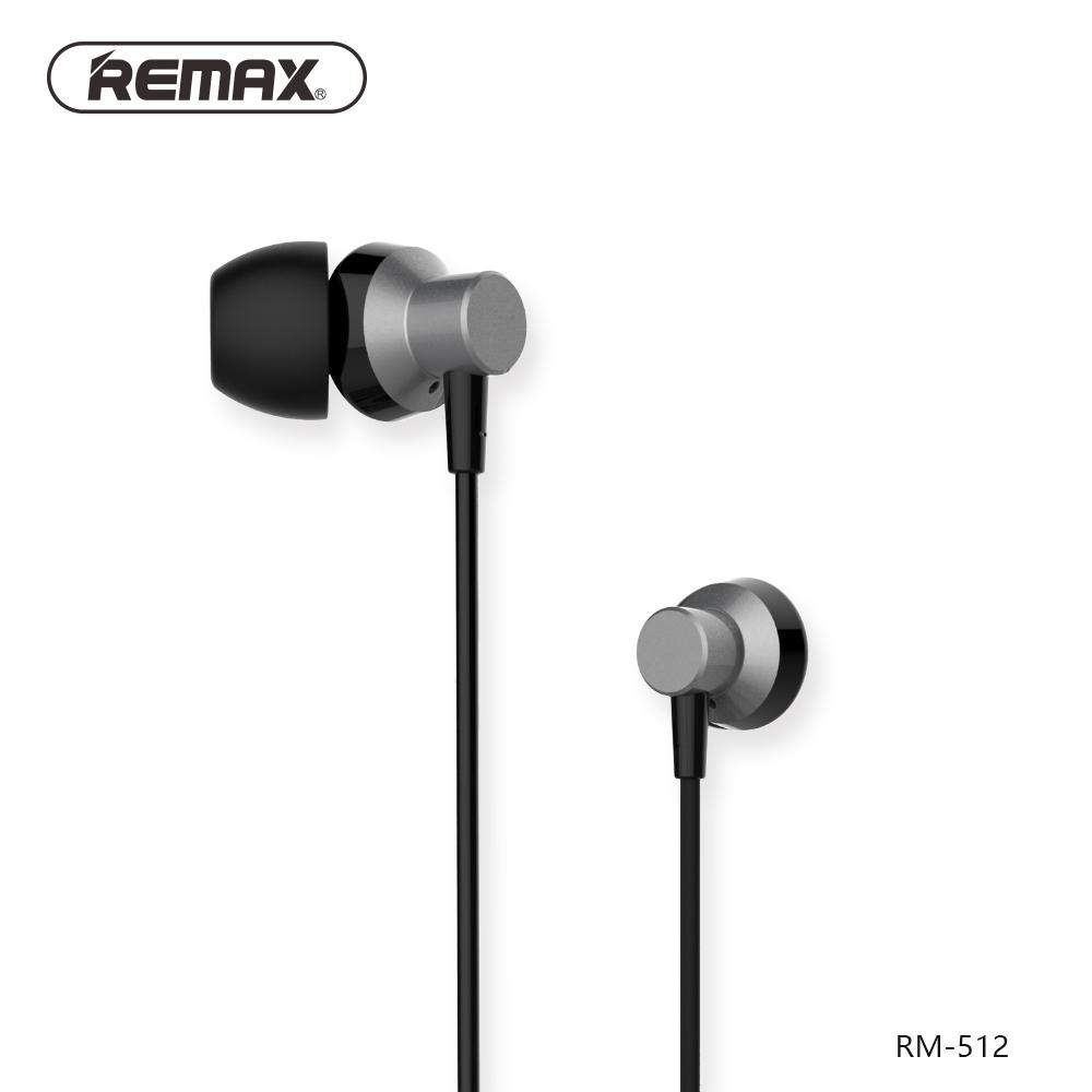 REMAX Metal Wired Music Headset / Earphone RM-512 untuk Samsung S8, Xiaomi 4x, Mi 8, Note 8, Iphone X, Iphone 8, Oppo F5, Vivo V9