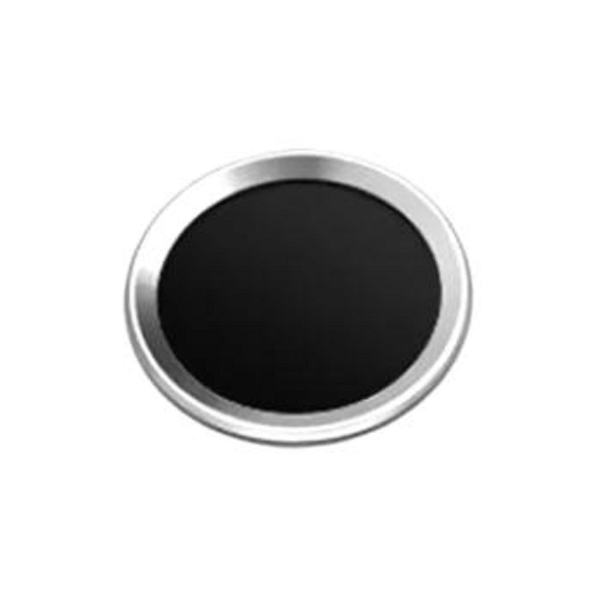 Bendoel Metal Aluminium Touch ID Home Button Sticker for Apple iPhone iPad iPod Mini Air 1 / 2 / 3 / 4 / 5 / 6 / 7 / 8 / + Plus - Hitam List Silver