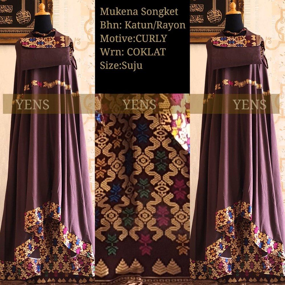 Mukena Etnik Songket Bali Jumbo Black Diamond di lapak Grosir mukena grosirmukena880