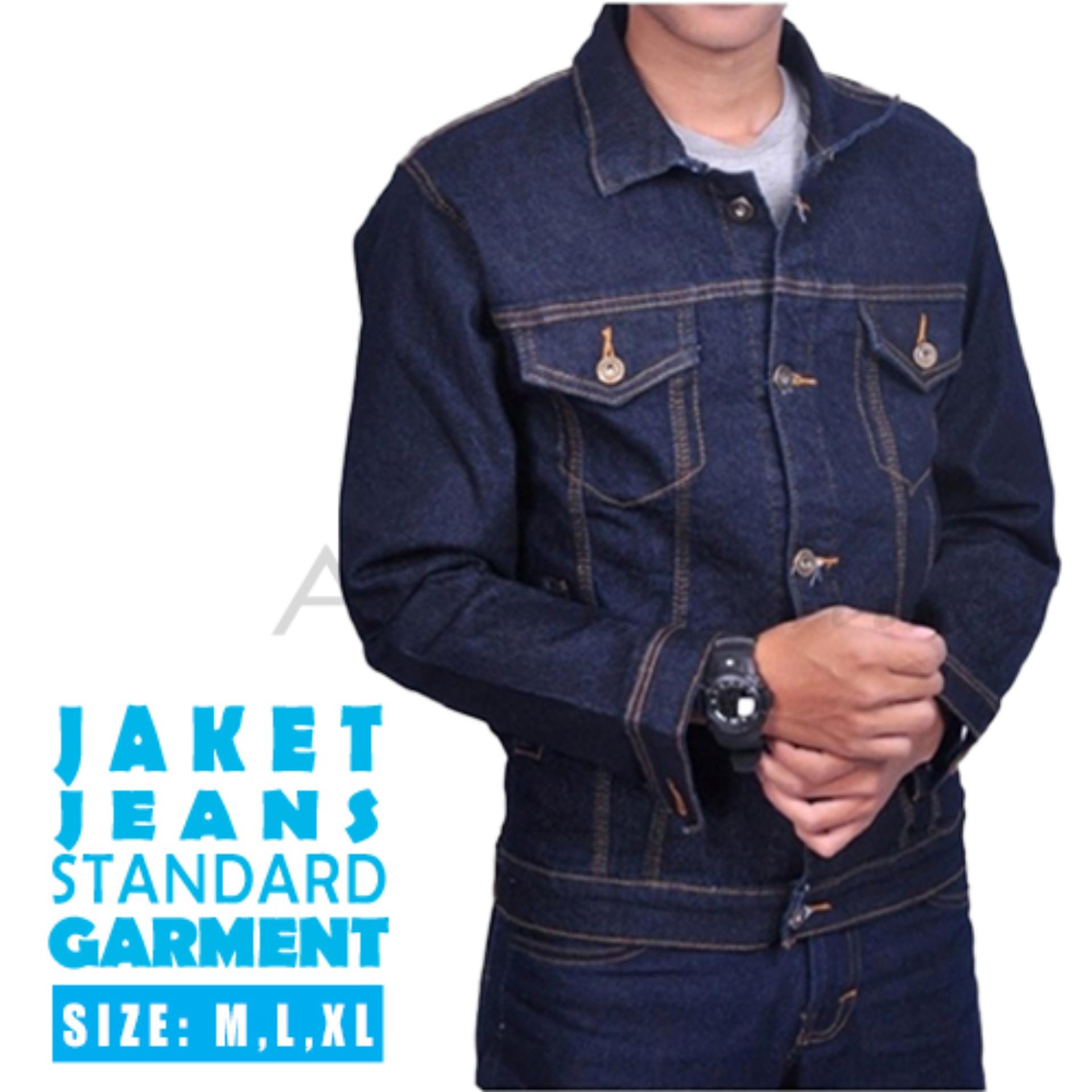 AHF Jaket Jeans Denim Pria - Biru Tua