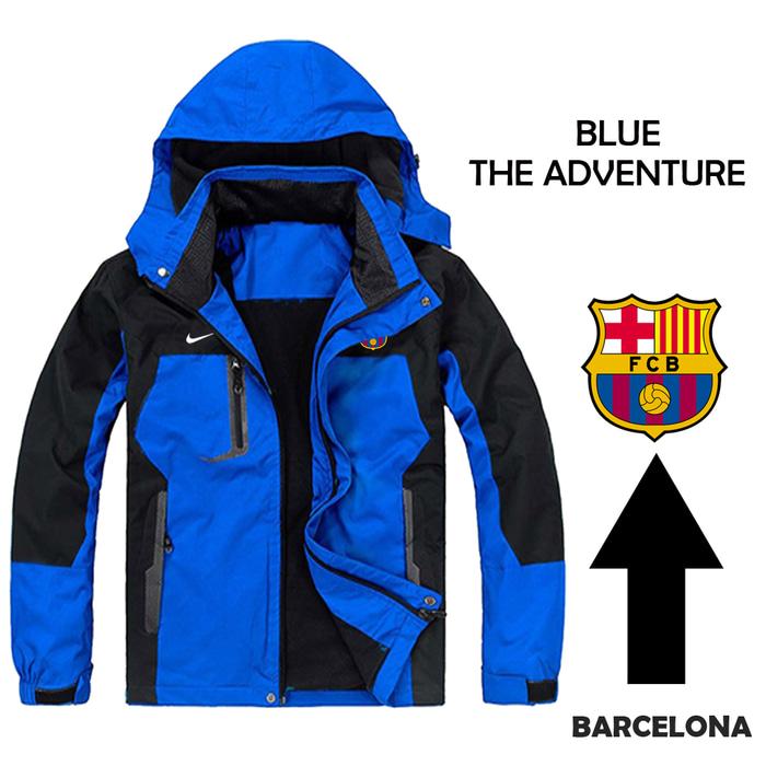 Harga Diskon!! JAKET WATERPROOF ADVENTURE BLUE BARCA /JAKET GUNUNG/JAKET BOLA - ready stock