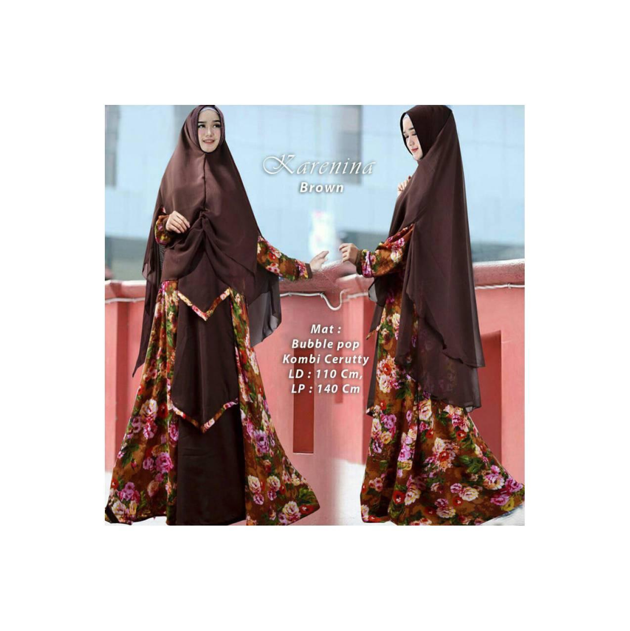 Baju Pengantin Muslimah 120272 GAMIS JUMBO SYARI KARENINA BROWN