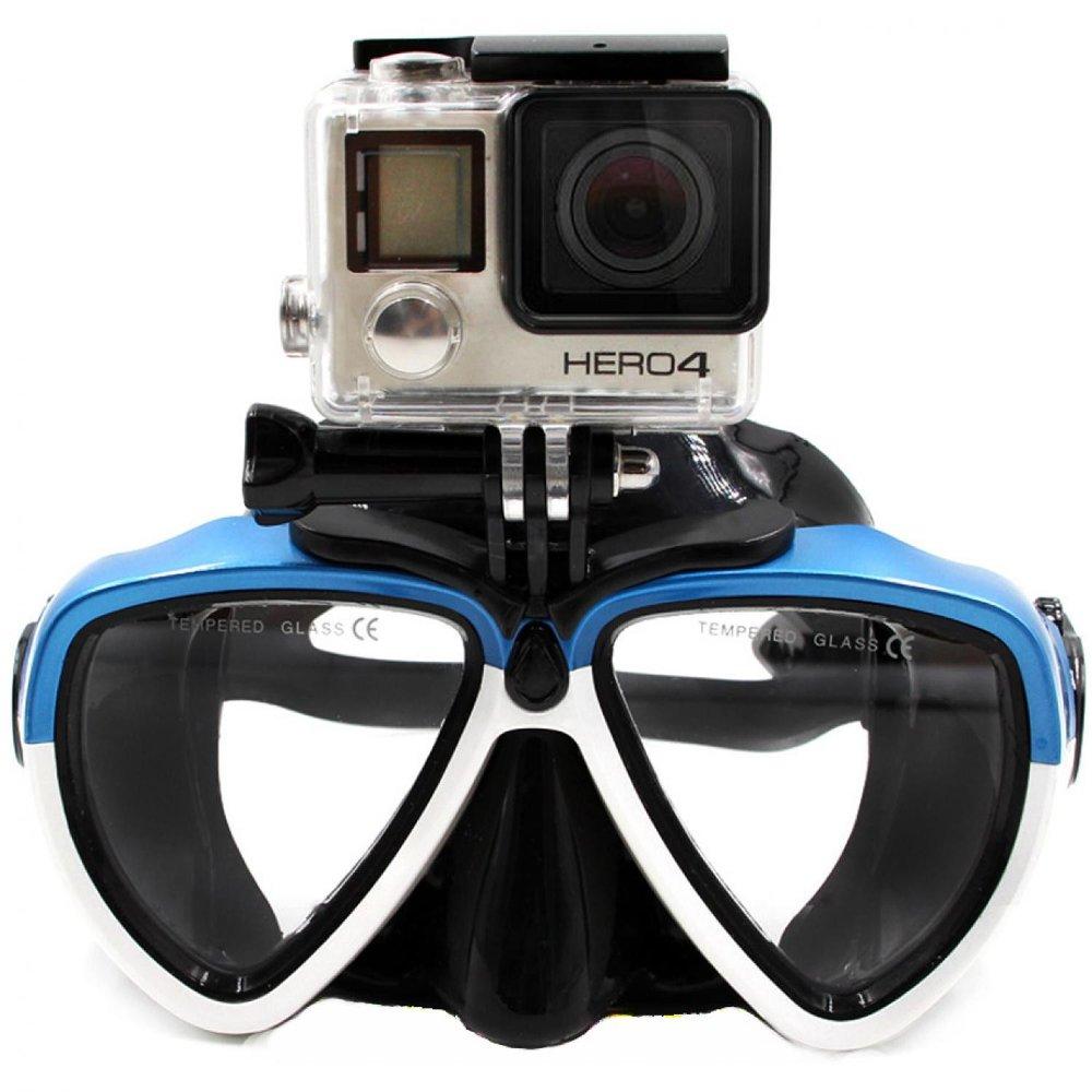 Telesin Kacamata Renang BIRU dengan Mount Action Cam - Gopro - Xiaomi