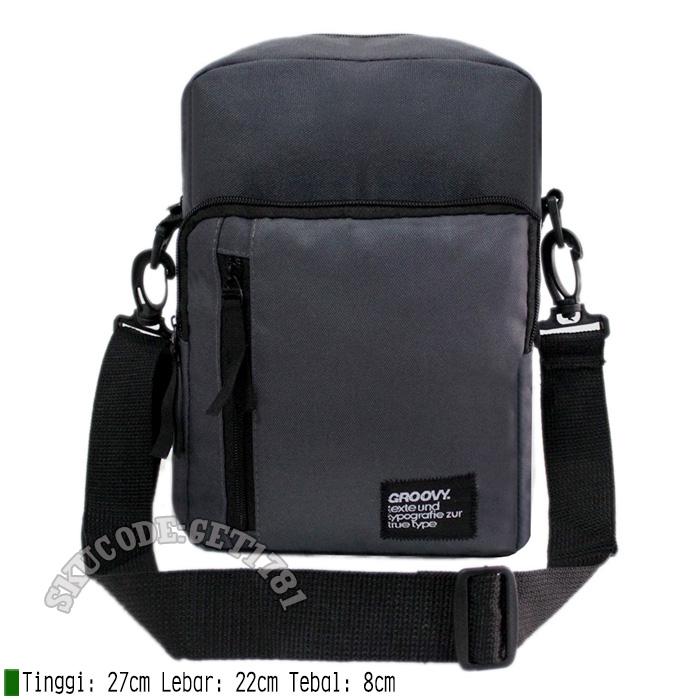 Tas pria selempang kotak Groovy original Vertikal - Tas slempang cowok asli termurah