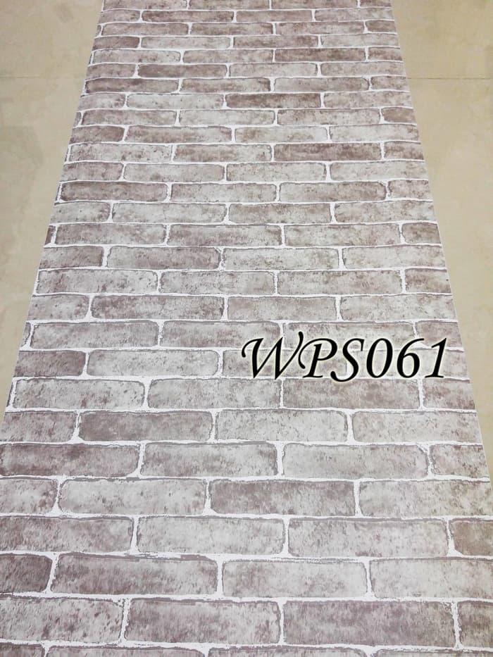 PROMO WALLPAPER STICKER 45CMX5M-WPS061-WHITE BRICK/ BATA PUTIH TERLARIS