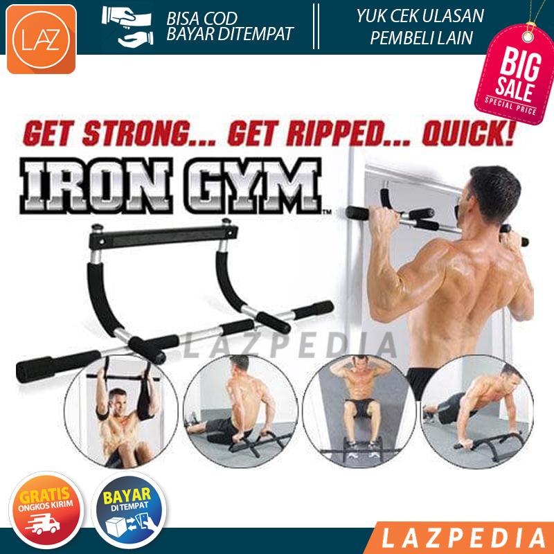 Laz COD - Iron Gym Alat Fitnes Pull Up Alat Olahraga Angkat Badan Praktis dan Mudah Dirakit / Silver - Lazpedia A539