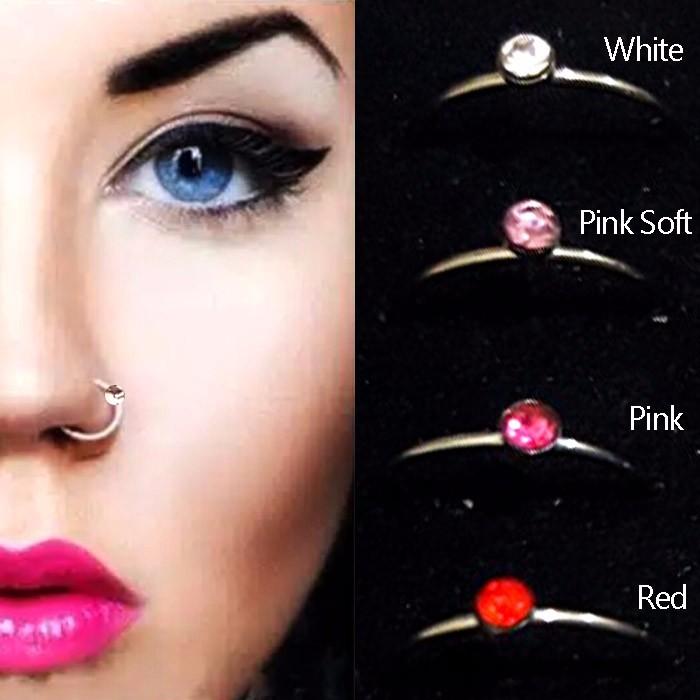 Anting Hidung Tanpa Tindik Jepit Silver