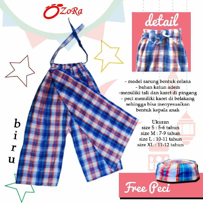 SARUNG ANAK INSTAN CELANA KARAKTER ATLAS ORANGE RABBANI FREE PECI ../