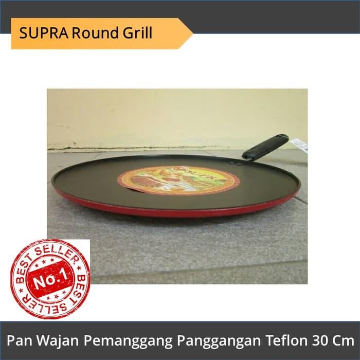SUPRA Round Grill Pan Wajan Pemanggang Panggangan Teflon Alat Panggang