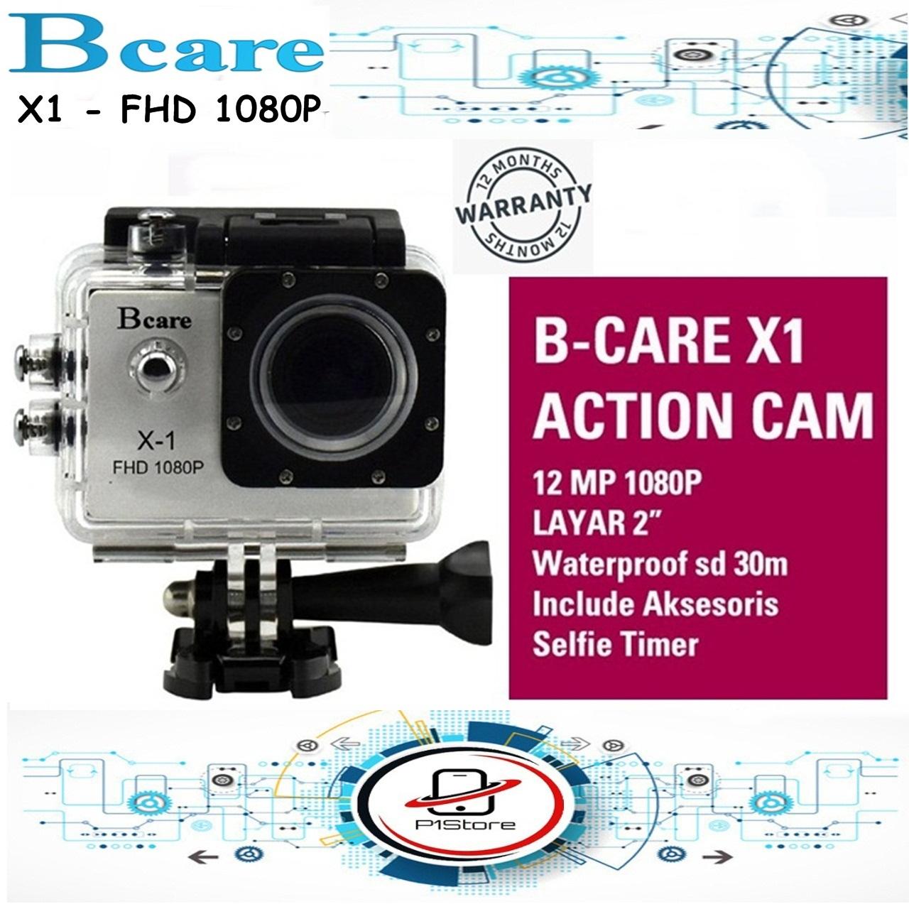 Bcare BCam X1 Action Camera 12 MP 1080 P layar 2