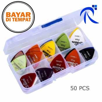 Rimas COD Pick Gitar Akustik Acoustic Guitar 50PCS - Multi - Color Alat Memetik Guitar Senar Kuat Tidak Mudah Patah Berkualitas Keren Unik Kekinian Multi Warna Original FREE ONGKIR