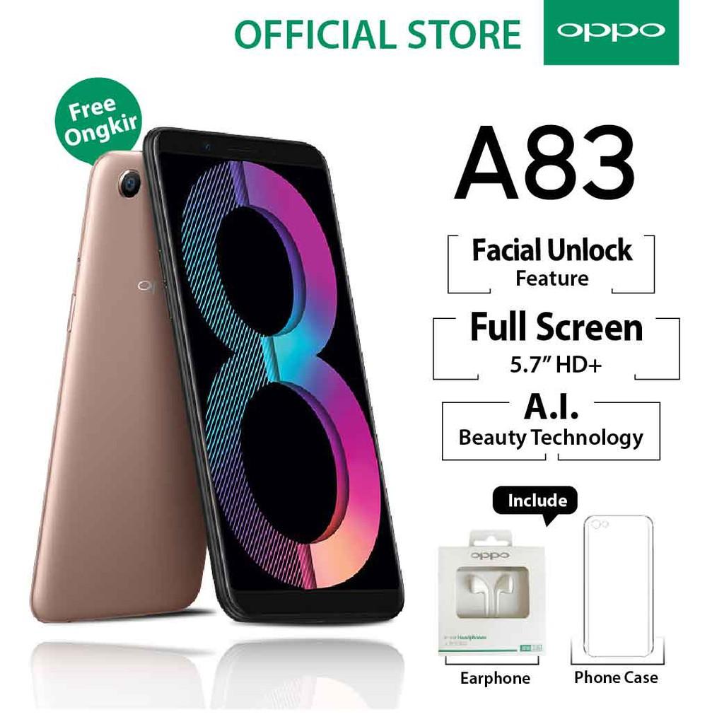 Oppo A83 Smartphone 3/32GB Gold (Garansi Resmi Oppo, Cicilan Tanpa Kartu Kredit, Gratis Ongkir)
