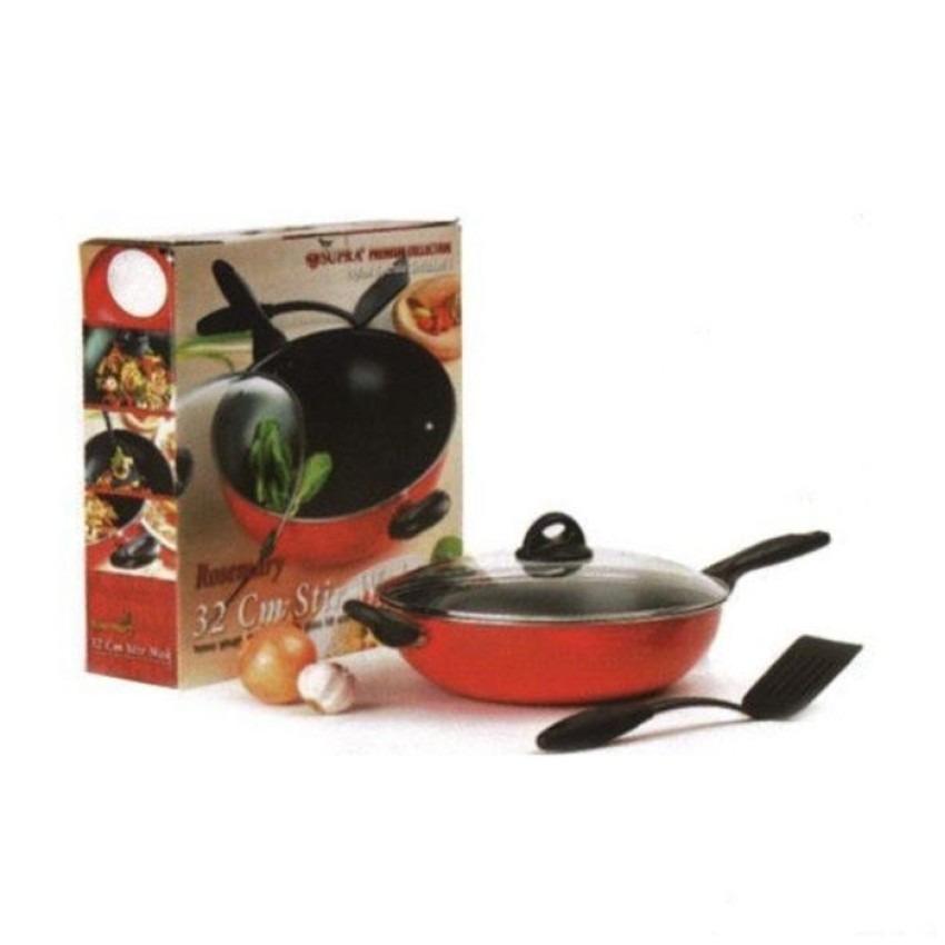 354 WAJAN SUPRA STIR WOK 32 CM TEFLON ROSEMARY