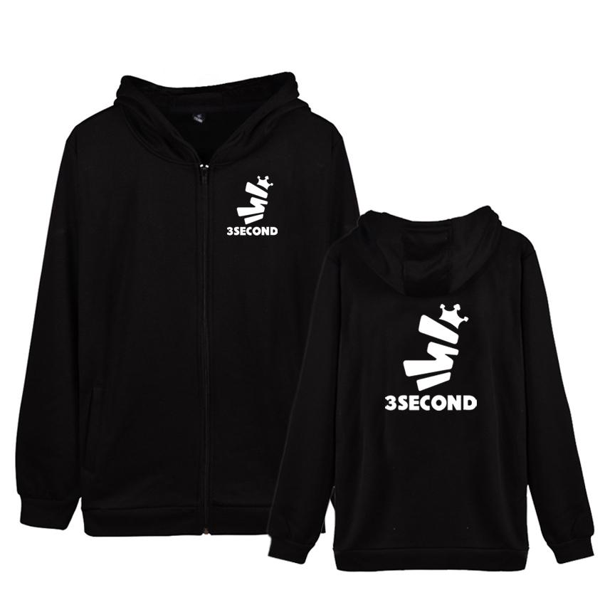 Brother Store Jaket Distro Pria 3SECOND TEXT White Premium