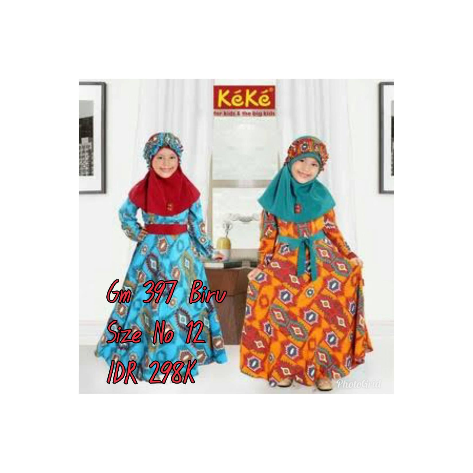 Keke Baju Anak Muslim GM 397 Biru no12 Diskon / Sale / Obra 25%