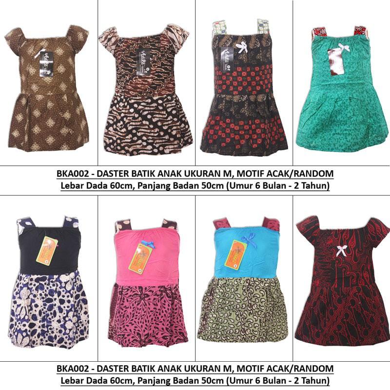 DASTER ANAK BATIK BAJU TIDUR ANAK UKURAN M 6 BULAN -2 TAHUN (BKA002-C)