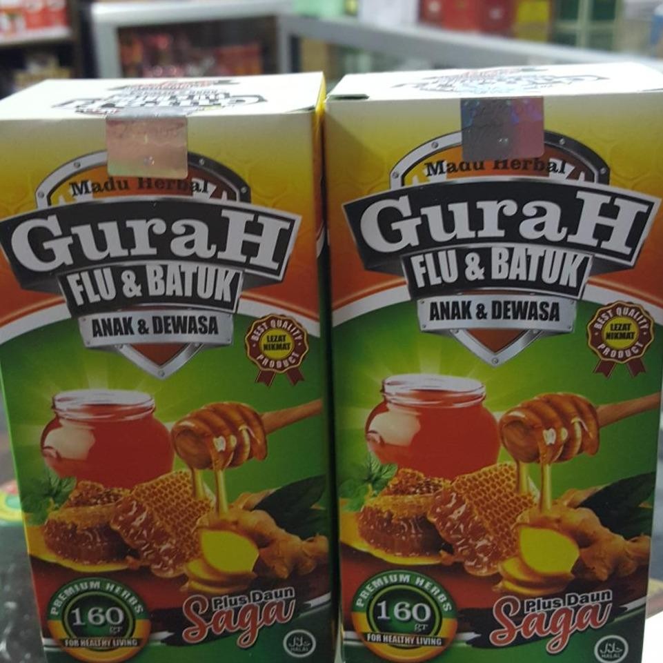 Madu Gurah Flu & Batuk Anak dan Dewasa Plus Daun Saga 160 gr