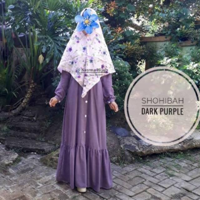 Baju Muslim Gamis / Gamis Syari / Shohibah Maxi Dress / Baju Lebaran / Gamis Lebaran (Blue Jeans)