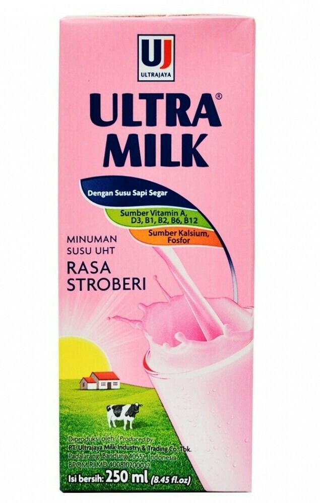 Ultra Milk Stroberi 250ml