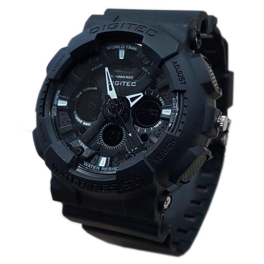 Digitec - Jam Tangan Pria - Rubber - Full Hitam - DG2032 - Hitam