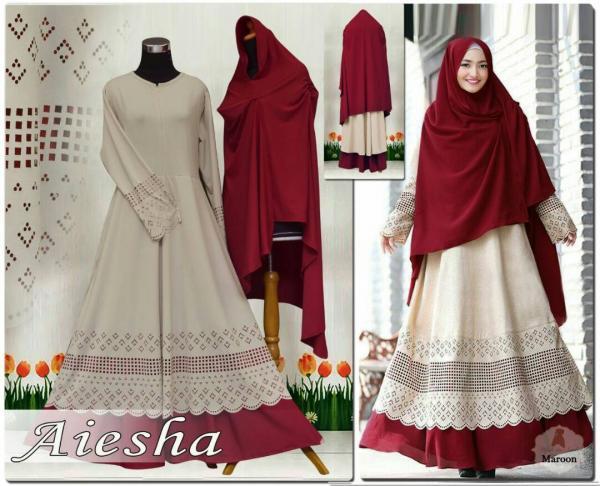 AIESHA SYARI ORI EP - BAJU KURUNG MUSLIM MURAH TERBARU 2018 GROSIR GAMIS SYARI PAKAIAN WANITA BUSANA PESTA MODERN BORDIR CELANA ATASAN SETELAN MAXIDRESS COUPLE KULOT