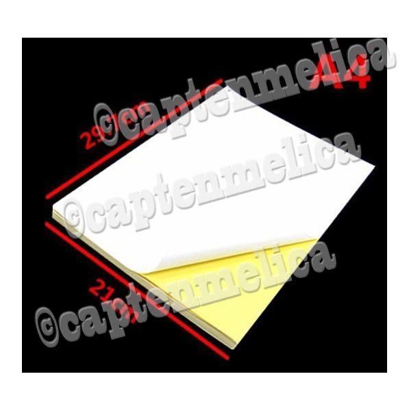 100 lembar - Kertas Stiker HVS Polos A4 Dove Kromo Dob Dop Sticker Gambar Tempel Kertas Sticker Putih Kuning Kilap Label Barcode Packaging Nama Printer Laserjet Offset Inkjet Laser Dotmatrik Dot Matrix