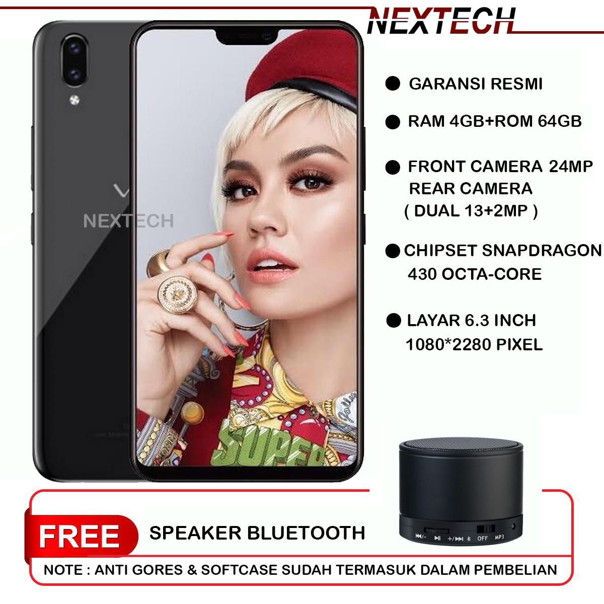 Vivo V9 - Ram 4GB - Rom 64GB - 4G/LTE - Layar 6.3 inch - Garansi Resmi