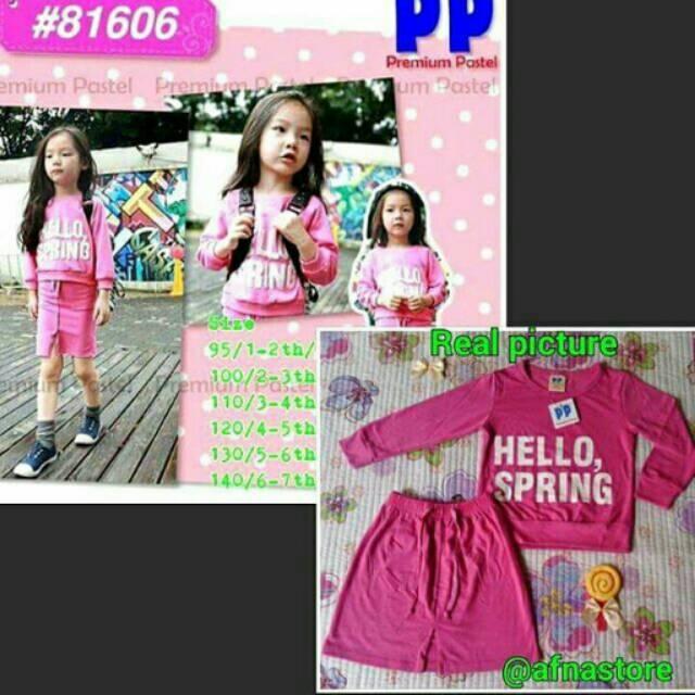 Setelan Rok Anak Import Premium Pastel