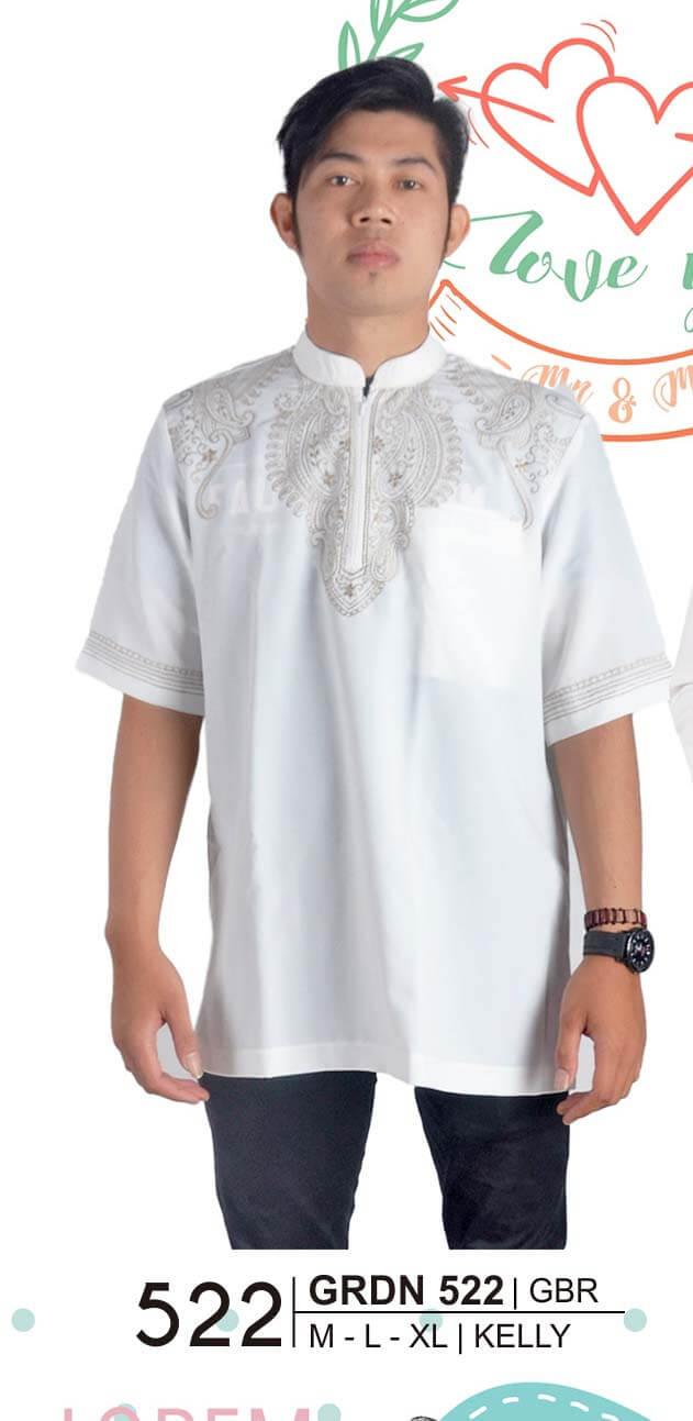 BAJU MUSLIM PRIA/BAJU KOKO GIORDANI - GRDN 522 BAHAN KELLY CREM