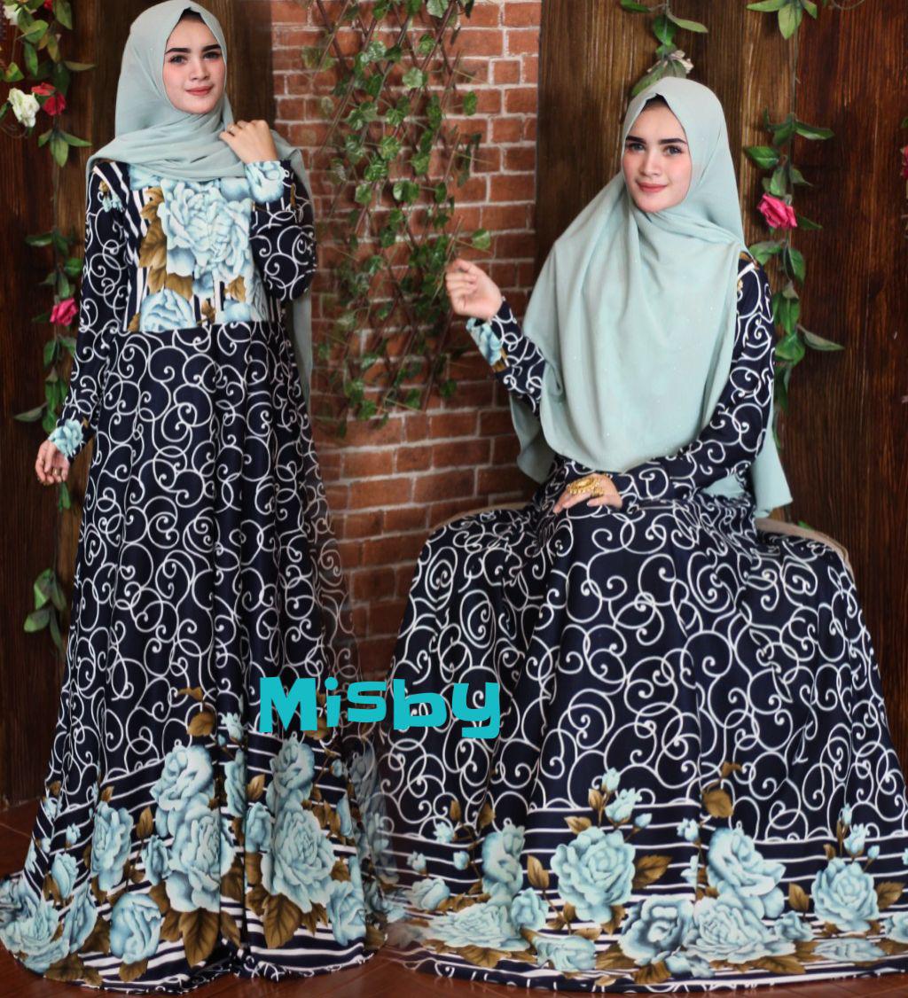 Nurulcollection Baju wanita muslim Dress gaun Gamis syari murah/Gamis motif/Gamis busui/Gamis klok empat meter/Gamis terbaru