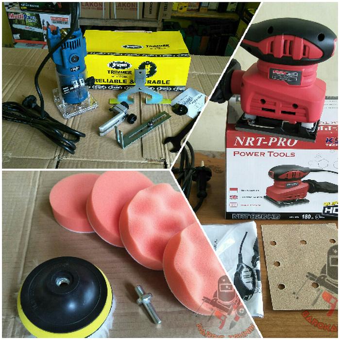 Promo Paket mesin profil trimmer,sander amplas ,woll poles set
