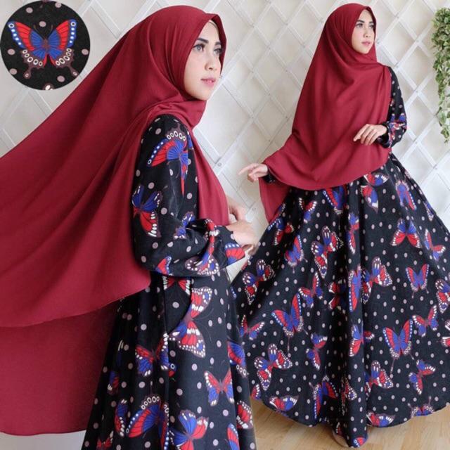 Gamis Wanita - MAXI bahan MAXMARA BUTTERFLY