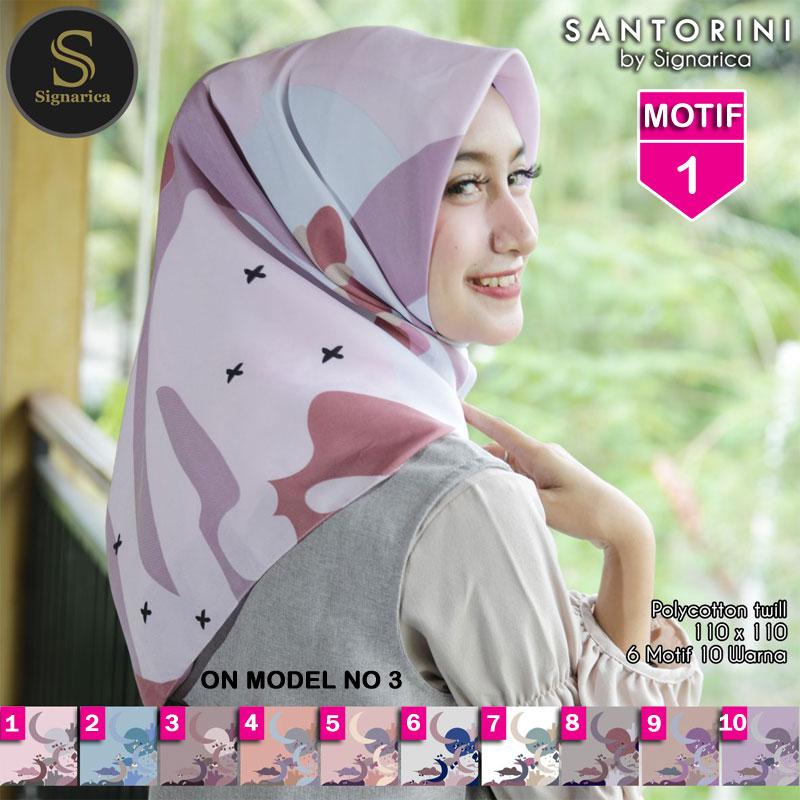 Hijab Segi Empat SANTORINI 1 By SIGNARICA - Jilbab kerudung MOTIF