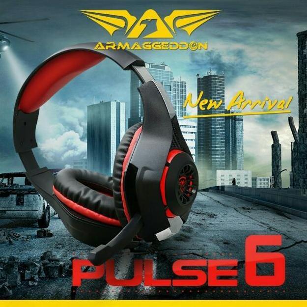 Armaggeddon Pulse6 2.1 Stereo Headset Gaming with Resonating Bass - Merah