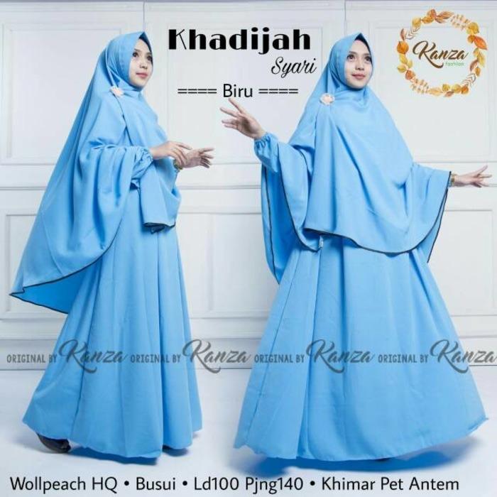 Baju Muslim Original Gamis Khadijah Syari Dress Wolfice Baju Panjang Muslim Dress Casual Wanita Pakaian Hijab Modern Gamis Modis Trendy Gaun Terbaru 2018 (BEST SELLER)