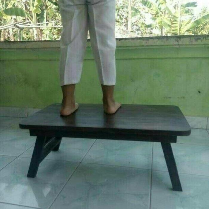 meja belajar lipat / meja laptop lipat kayu murah