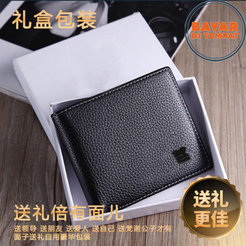 Braun Buffel Dompet Pria 3/4 Dompet Wanita Dompet Import Dompet Kartu Dompet Pria Kulit Asli Dompet Kulit Ori Dompet Kulit Pria Dompet Lipat Dompet Fashion Dompet Branded Murah D-1212 100% Kulit Sapi Original - Black + Box