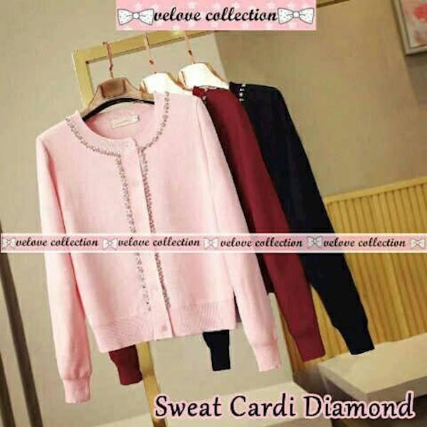 Promo Hari Ini B-VL SWEATER CARDI DIAMOND Baju Wanita Cewe Blazer Cardigan Lengan Panjang Muslim
