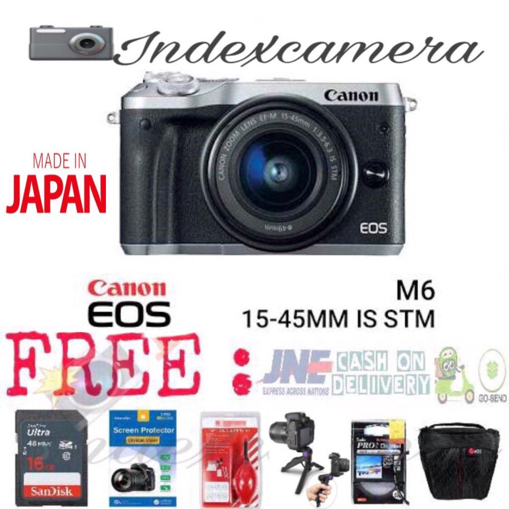 Canon EOS M6 Kit 15-45MM IS STM PAKET LENGKAP