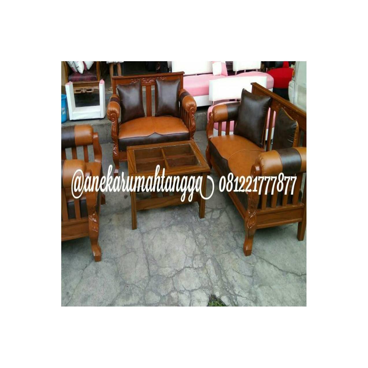 sofa kayu minimalis MURAH PROMO COKLAT FREE ONGKIR terlaris LEBARAN