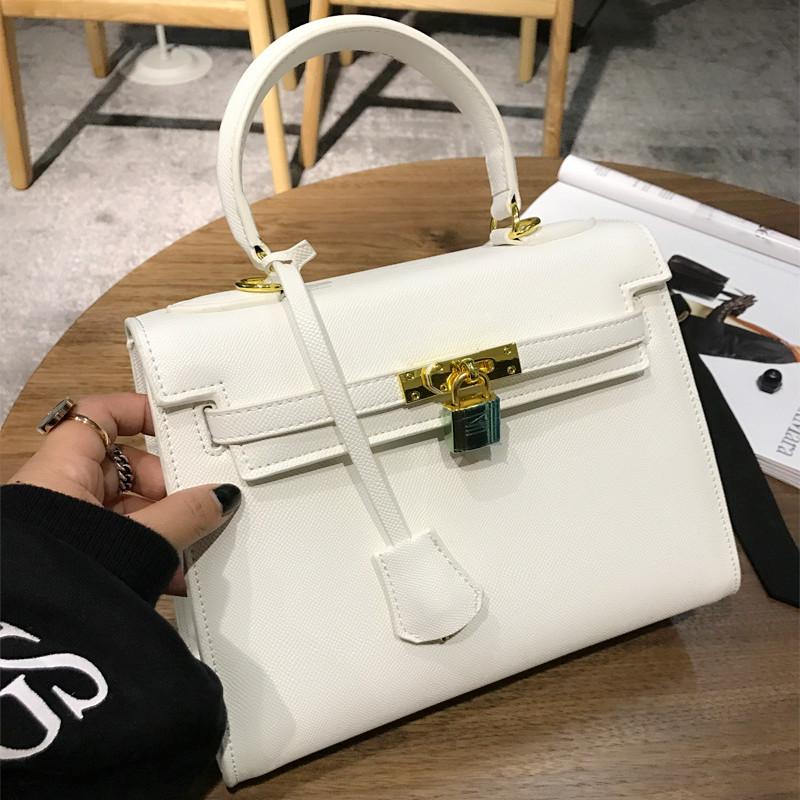 Kelly Modis Kunci Tas Model Hermes Rajut Tas Wanita (Putih 25 cm)