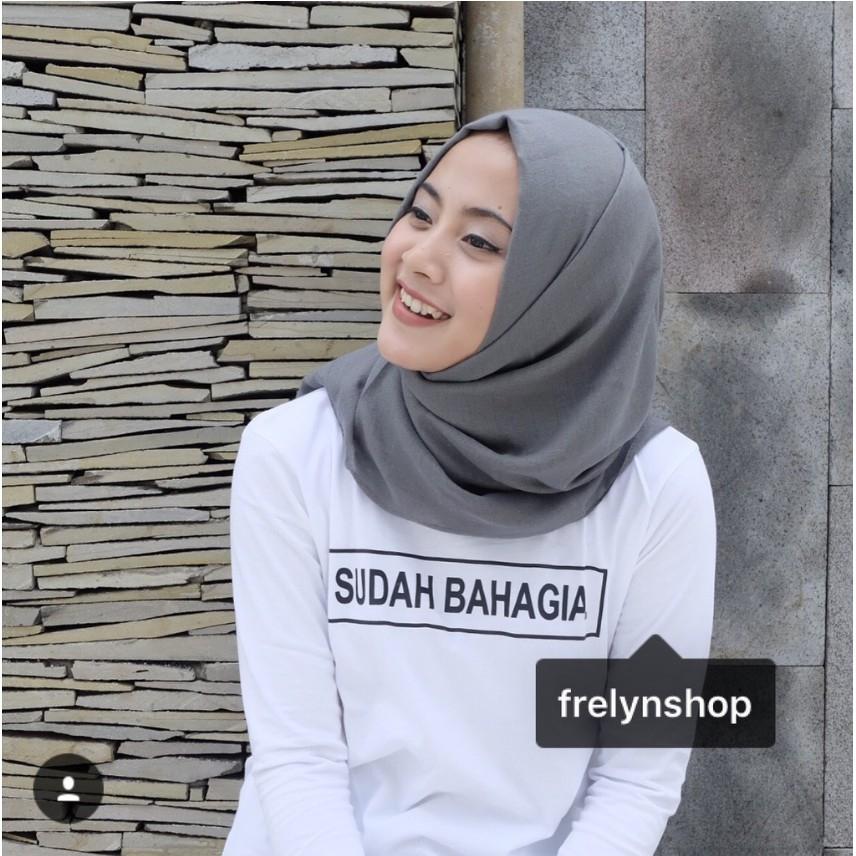 Hazelfashion kaos wanita SUDAH BAHAGIA Long Sleeve