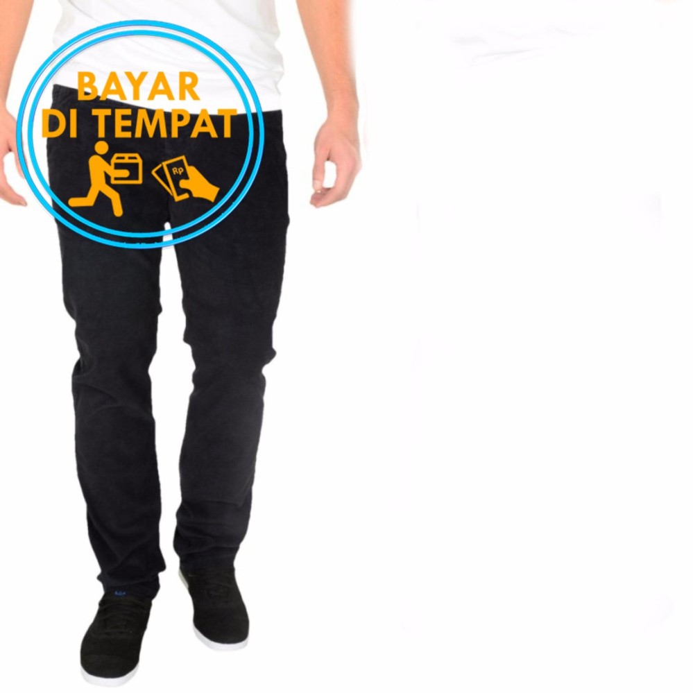 Celana Murah Jeans Regular Pria Hitam (Black)