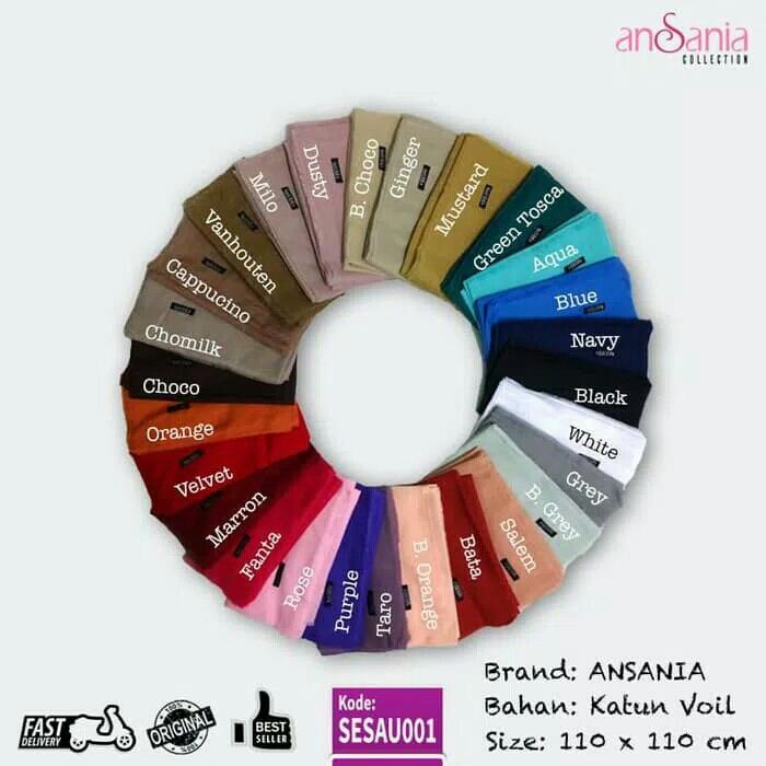 Jual Segiempat Rawis Saudia Polos/Hijab/ Jilbab/Kerudung / pashmina