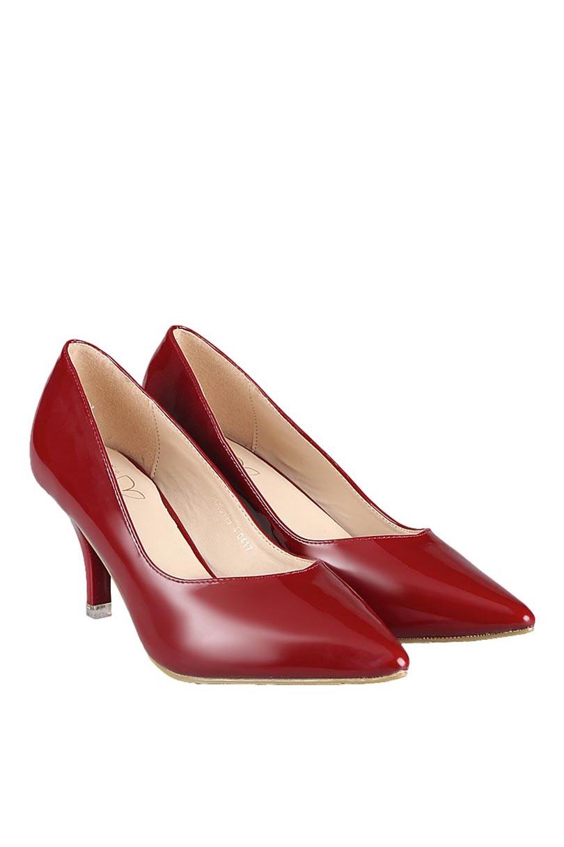 Bata Sepatu Heels Fashion Wanita Felic Burgundy